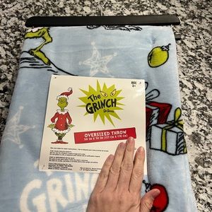Brand new The Grinch blue blanket